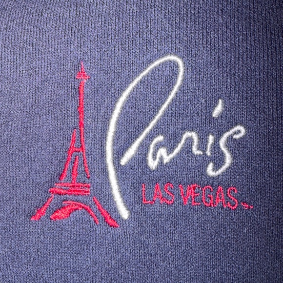 Vintage Navy Blue Polo Shirt with Eiffel Tower Embroidery - Picture 5 of 12